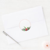 Wintergroenboeket Blank zelfgemaakte pot inmaaklab Ronde Sticker (Envelop)