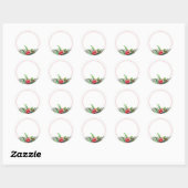 Wintergroenboeket Blank zelfgemaakte pot inmaaklab Ronde Sticker (Vel)