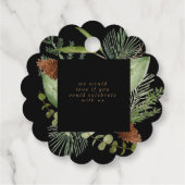 wintergroene elegant behalve datum bedankjes labels (Achterkant)