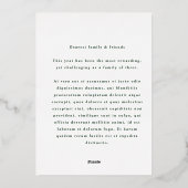 Wintergroene kransframe folie feestdagenkaart (Achterkant)