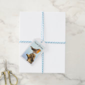 Wintergroeten. Robin zingt Cadeaulabel (Met Touw)