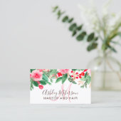 Winterhaar voor de waterverf van chic-make-up visitekaartje (Staand voorkant)