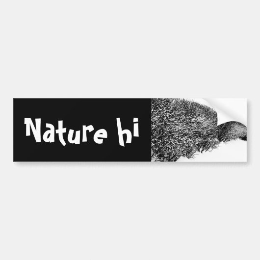 winterheg bumpersticker (Voorkant)