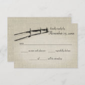 Winterhek reactie RSVP kaartje (Voorkant / Achterkant)