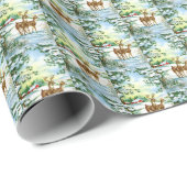 winterhert getild cadeaupapier (Rol Hoek)