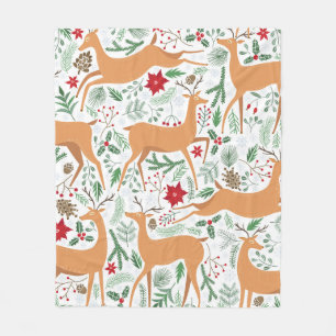 winterhert naadloos. Kerstmis Fleece Deken
