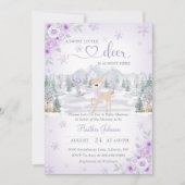 Winterhert Paarse Sneeuwvlok Baby Shower Kaart (Voorkant)