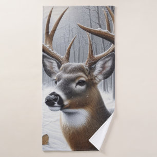 Winterherten/Buck art Badhanddoek