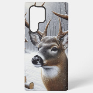 Winterherten/Buck art Samsung Galaxy Hoesje