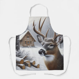 Winterherten/Buck art Schort
