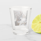 Winterherten/Buck art Shot Glas (Achterkant)