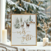 winterherten en geschenken voor bossen poster