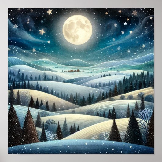 Winterheuvels Poster (Voorkant)