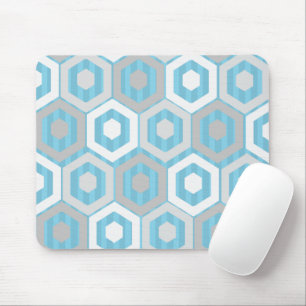 Winterhexagonen en Stripes Muismat