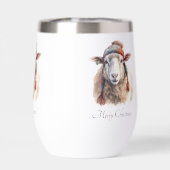 Winterhoed Kerst Schaap Aangepaste Tekst (Achterkant)