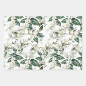 Winterholly vertakt groen patroon inpakpapier vel (Voorkant 3)