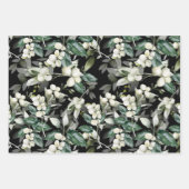 Winterholly vertakt groen patroon inpakpapier vel (Voorkant 2)