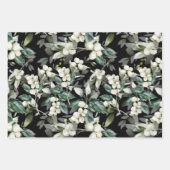 Winterholly vertakt groen patroon inpakpapier vel (Voorkant)