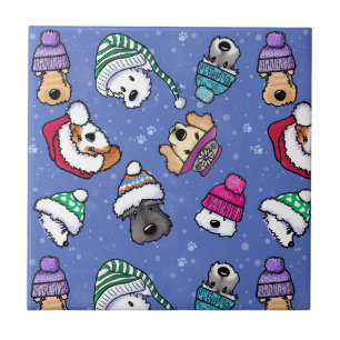Winterhonden Tegeltje