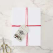 Winterhuis gepersonaliseerde Kerstmis Cadeaulabel (Met Touw)