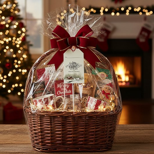 Winterhuis gepersonaliseerde Kerstmis Cadeaulabel