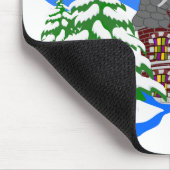 Winterhuis in het bos muismat (Hoek)