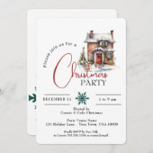 WINTERHUIS, KERSTFEEST KAART (Voorkant / Achterkant)