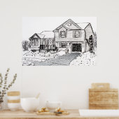 Winterhuis Poster (Keuken)