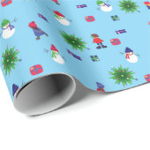 Winterijs met kerstinslag cadeaupapier (Rol Hoek)