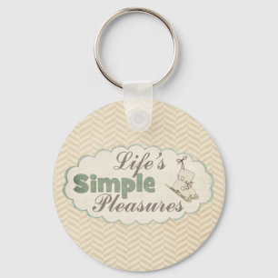 Winterijs schaatsen  citeren eenvoudige genoegens sleutelhanger