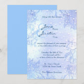winterijsblauwe elegant voor bruiloft kaart (Voorkant / Achterkant)
