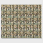  winterijsschaatsen cadeaupapier (Vlak)