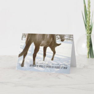 Winterkaart met kerstwens bedankkaart