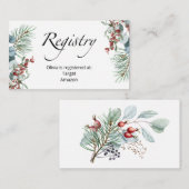 Winterkaart met registergegevens informatiekaartje (Voorkant / Achterkant)