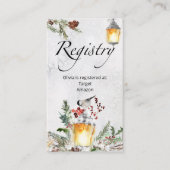 Winterkaart met registergegevens informatiekaartje (Voorkant)