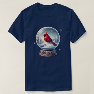 Winterkaart van de kardinaal t-shirt