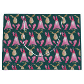 Winterkabouter en rendieren Waterverf illustratie Groot Cadeauzakje (Voorkant)