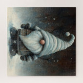 Winterkabouter in een besneeuwd bos legpuzzel (Horizontaal)