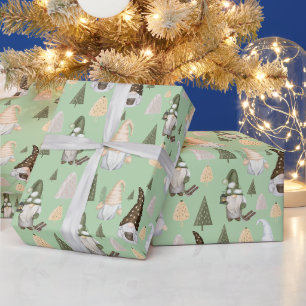 Winterkabouters Groen Inpakpapier