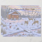 Winterkajuiteter op sneeuwkerst briefhoofd (Voorkant / Achterkant)