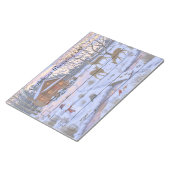 Winterkajuiteter op sneeuwkerst notitieblok (Schuin)