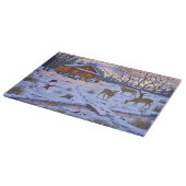 Winterkajuiteter op sneeuwkerst snijplank (Hoek)