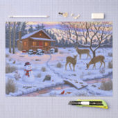 Winterkajuiteter op sneeuwkerst tissuepapier (Craft)