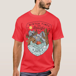Winterkamperen Wintertijden zijn mooi T-shirt