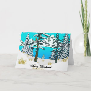 Winterkardinaal Feestdagen Kaart