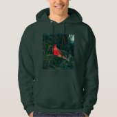Winterkardinaal in Snowstorm - Verbeterd Hoodie (Voorkant)