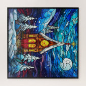 Winterkerk puzzel (Horizontaal)