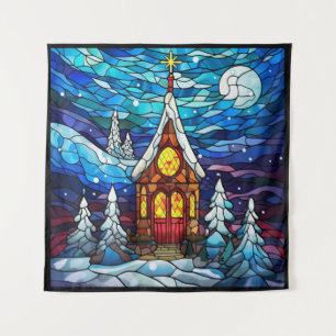 Winterkerk wandtapijt wandkleed