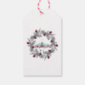 Winterkerkscène met kerstmis Cadeaulabel (Achterkant)