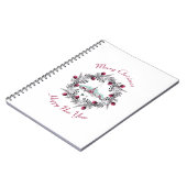 Winterkerkscène met kerstmis Notitieboek (Linkerzijde)